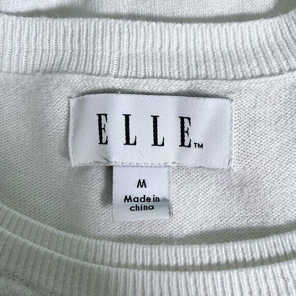 Elle Off white black French flair Eiffel Tower lightweight sweater - Picture 2 of 7